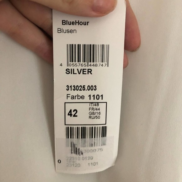 Basler White Boxy Blouse Size 42 EU - Picture 2 of 5